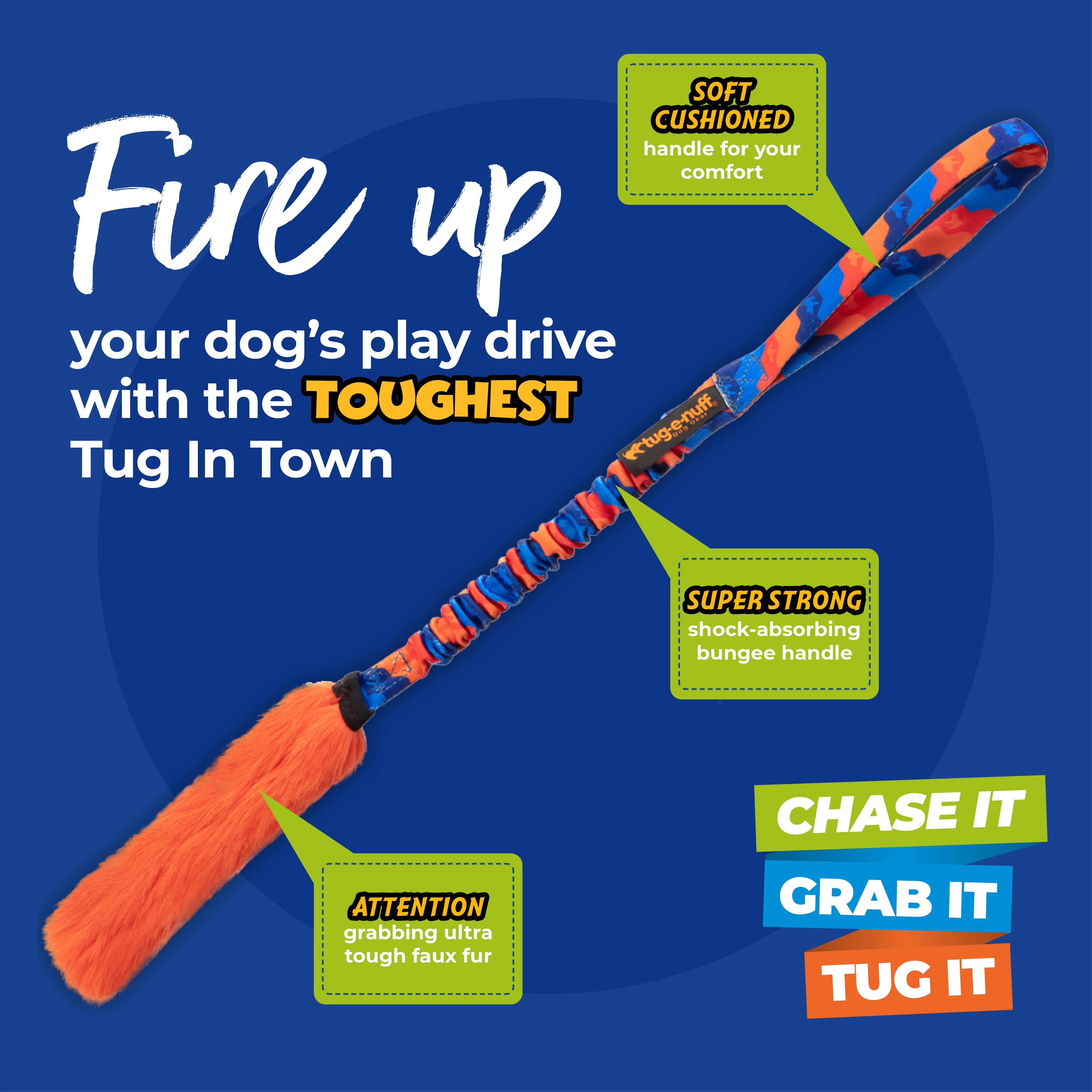 Bright Fauxtastic | Tough Dog Toy | Tug-E-Nuff - Image 5