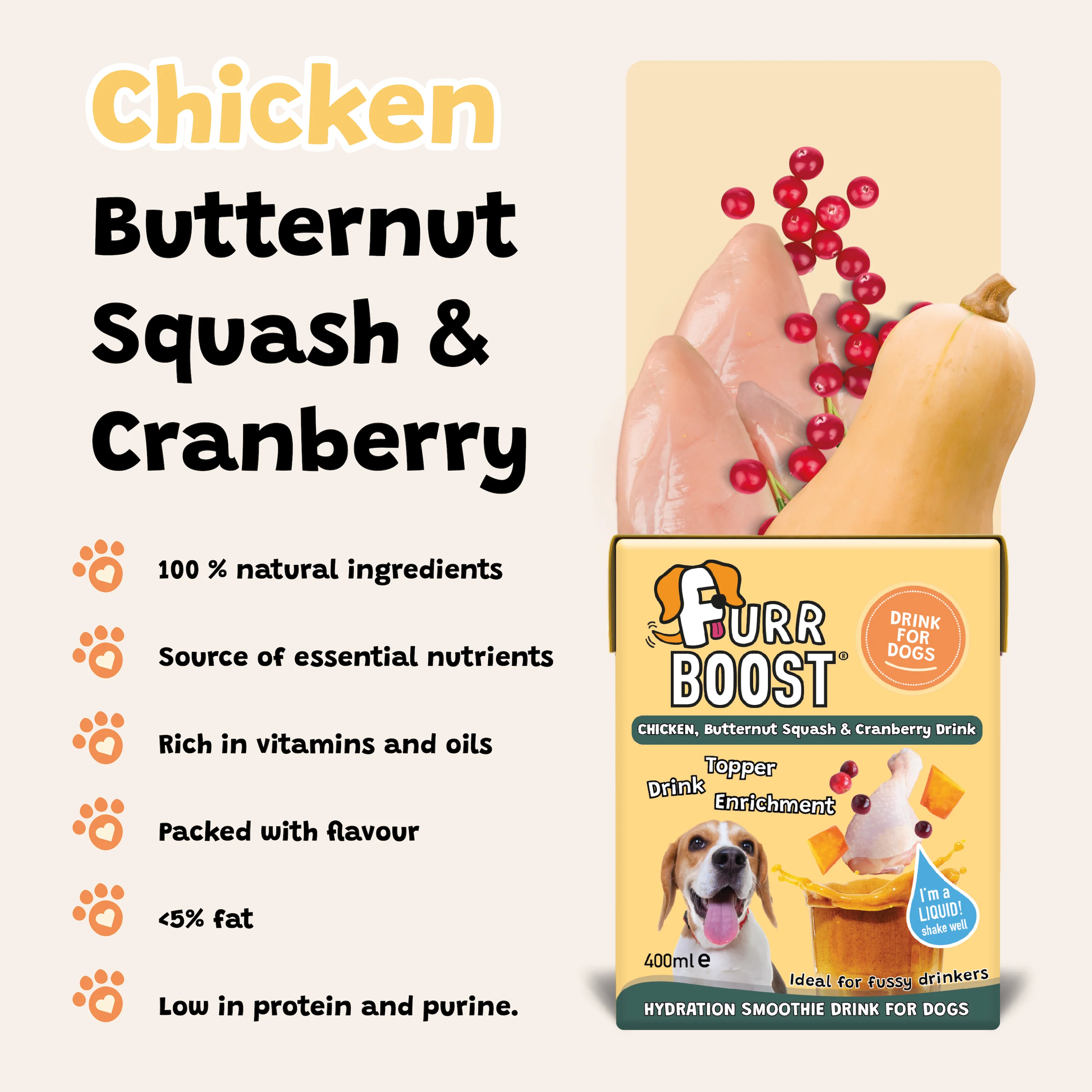 Chicken, Butternut Squash & Cranberry Furr Boost - Image 5