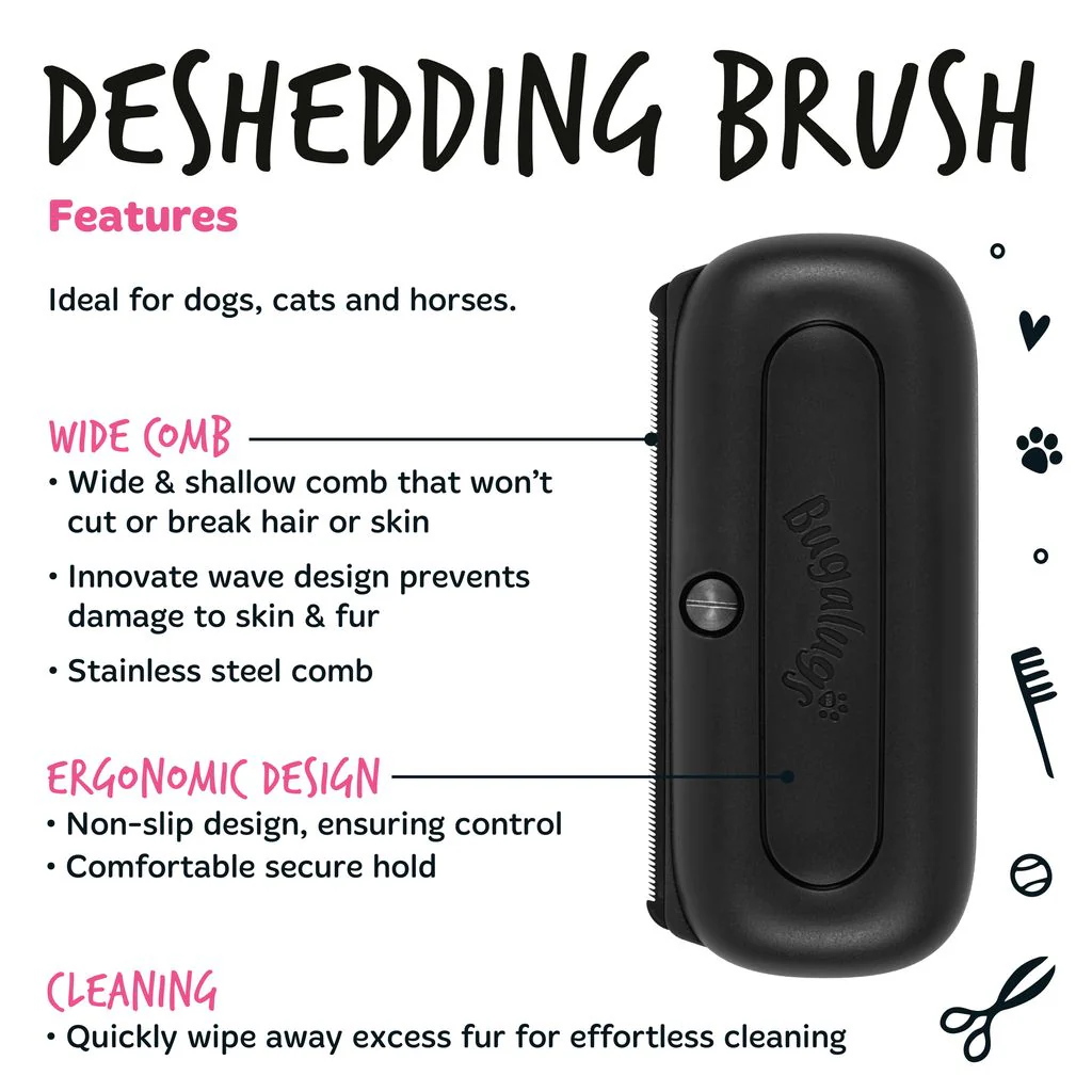 Deshedding Brush - Black - Image 3