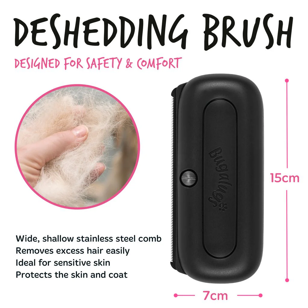 Deshedding Brush - Black - Image 4