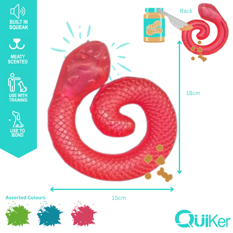 Meaty Coiled Treat & Snuffle Snake Dog Toy - Image 4
