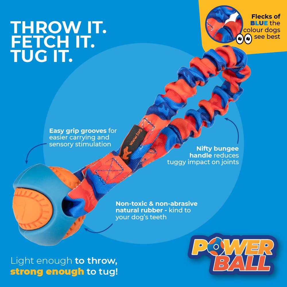 Pocket PowerBall Bungee Tug | Fetch Dog Toys | Tug-E-Nuff - Image 5