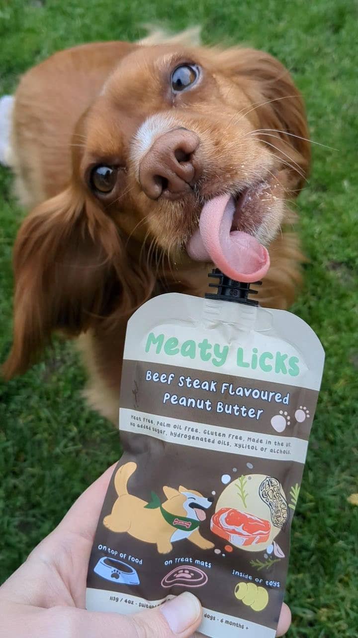 Roast Beef flavoured  Peanut Butter Pouch for dogs 113g  4oz - Image 3