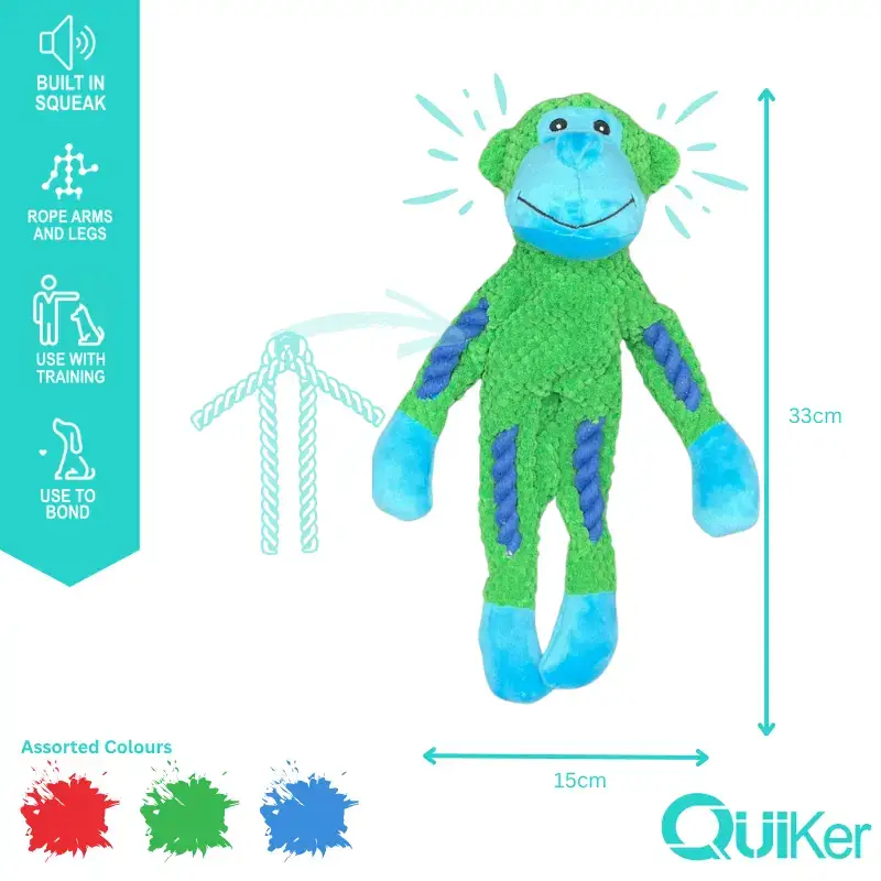 Rope Body Monkey Dog Toy - Image 3