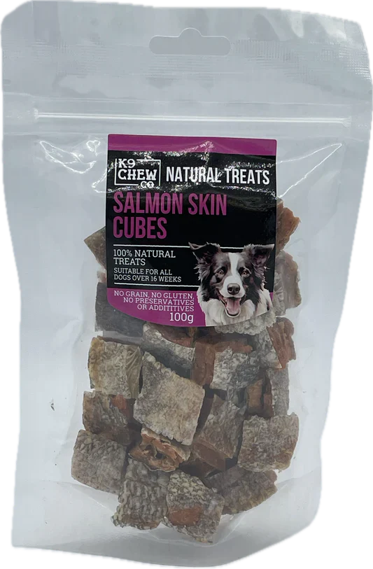 Salmon Skin Cubes - 100g