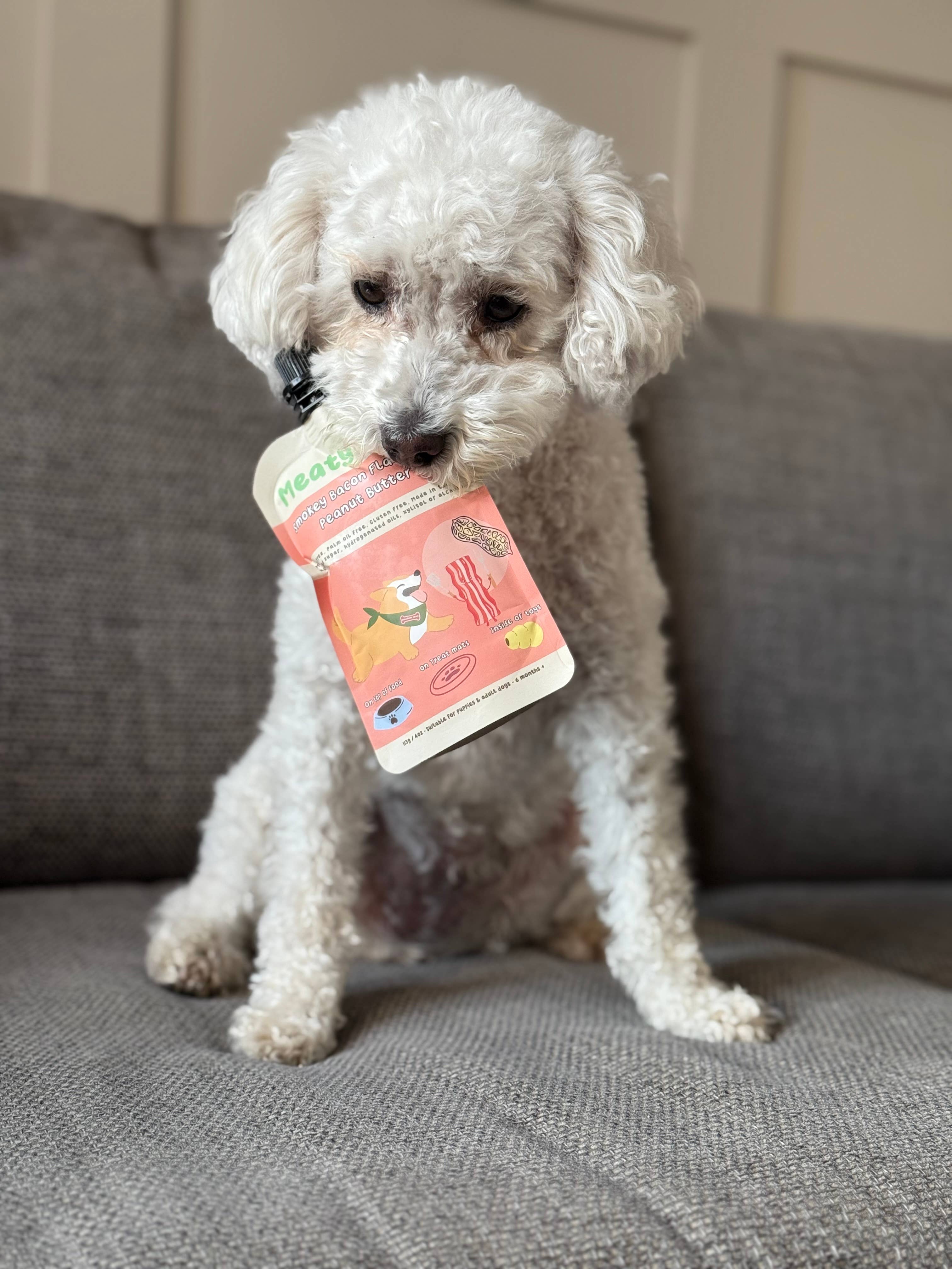 Smokey Bacon Peanut Butter Pouch for dogs 113g 4oz - Image 3